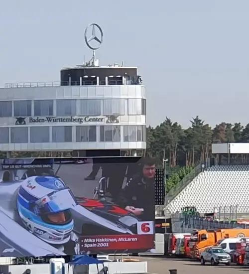 Glind outdoor LED display at German Formula 1 circuit - DOOH advertising