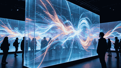 Glind transparent LED screen for immersive art exhibition installation