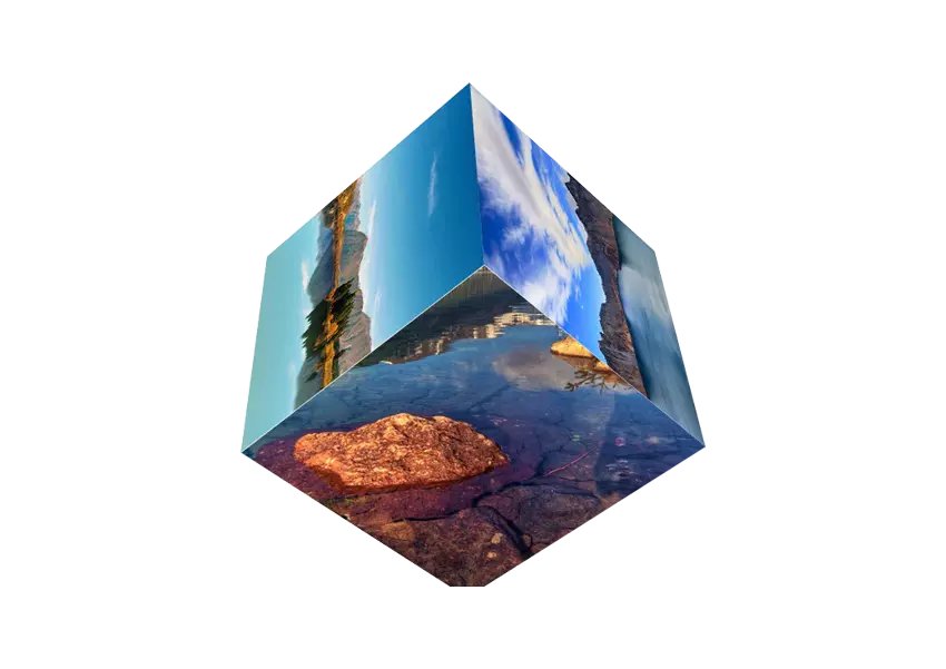 Rubik cube LED display