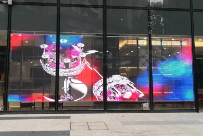 Commercial transparent LED display real shopping mall project case