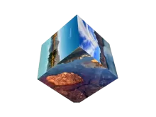 Rubik cube LED display